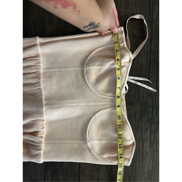 Sandro Roxette Bustier Midi Dress In Blush Size EU 40 US 10 Classic Date Night - Picture 12 of 16